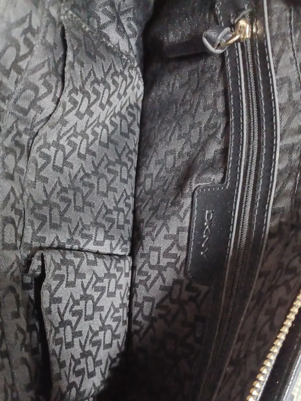 Black DKNY Bryant Park Saffiano With Gold Hardware. LIKE NEW.